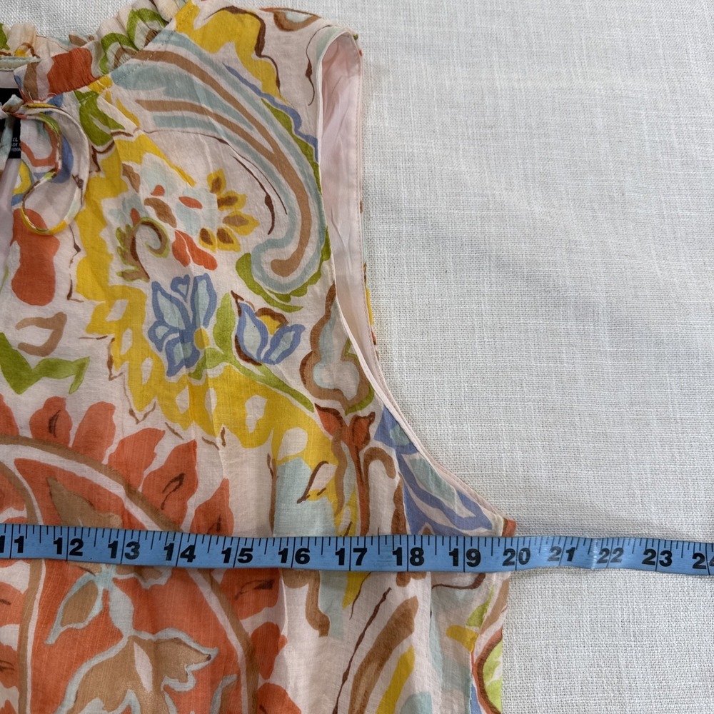MSK Maxi Dress Womens XL Boho Paisley Tiered Smocked Artsy Resort Romantic - Picture 8 of 11